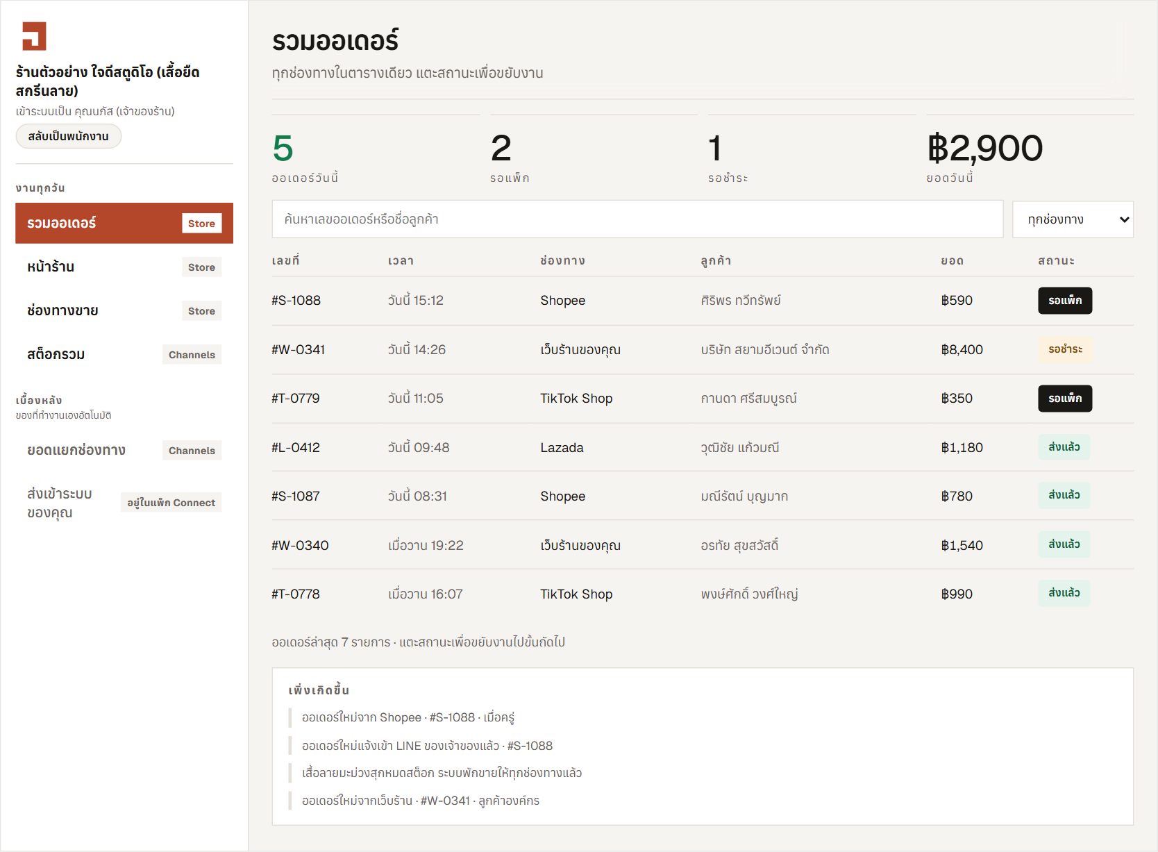 Multichannel order hub demo