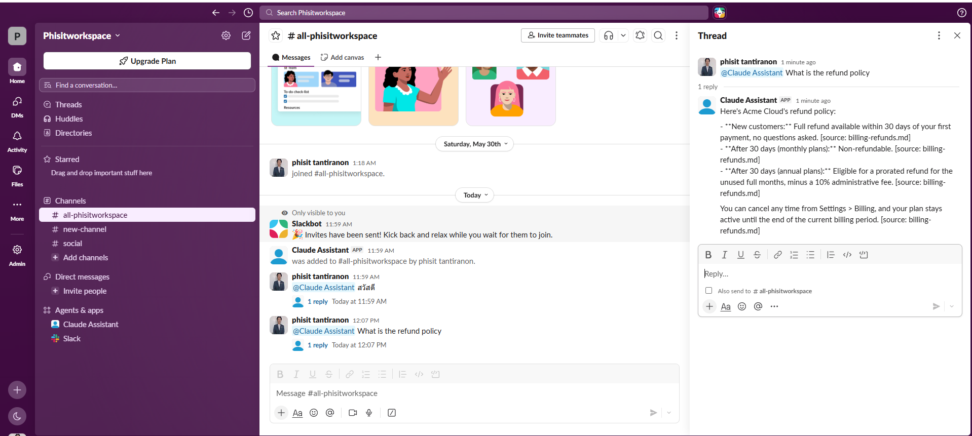 Claude Assistant for Slack